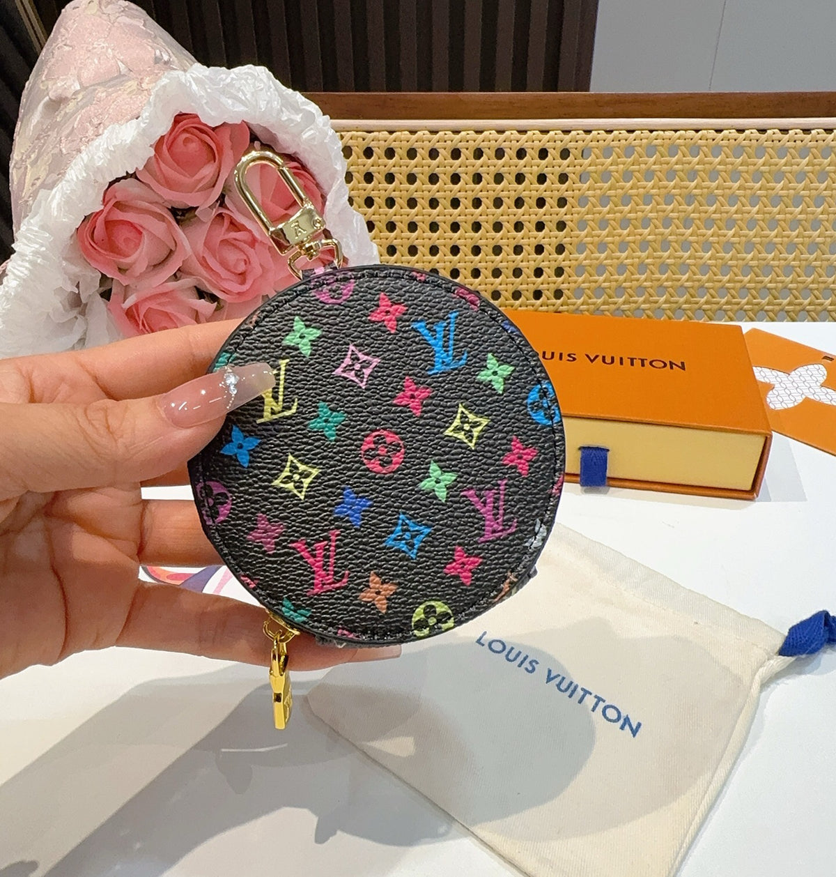 LOUIS VUITTON Canvas Mini Bag Bag Charm