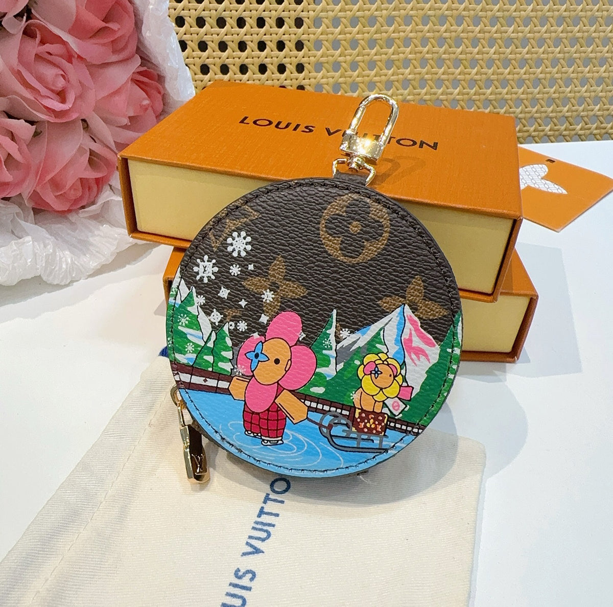 LOUIS VUITTON Canvas Mini Bag Bag Charm