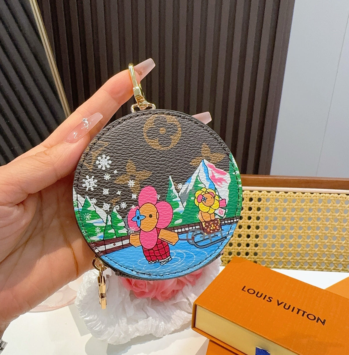 LOUIS VUITTON Canvas Mini Bag Bag Charm