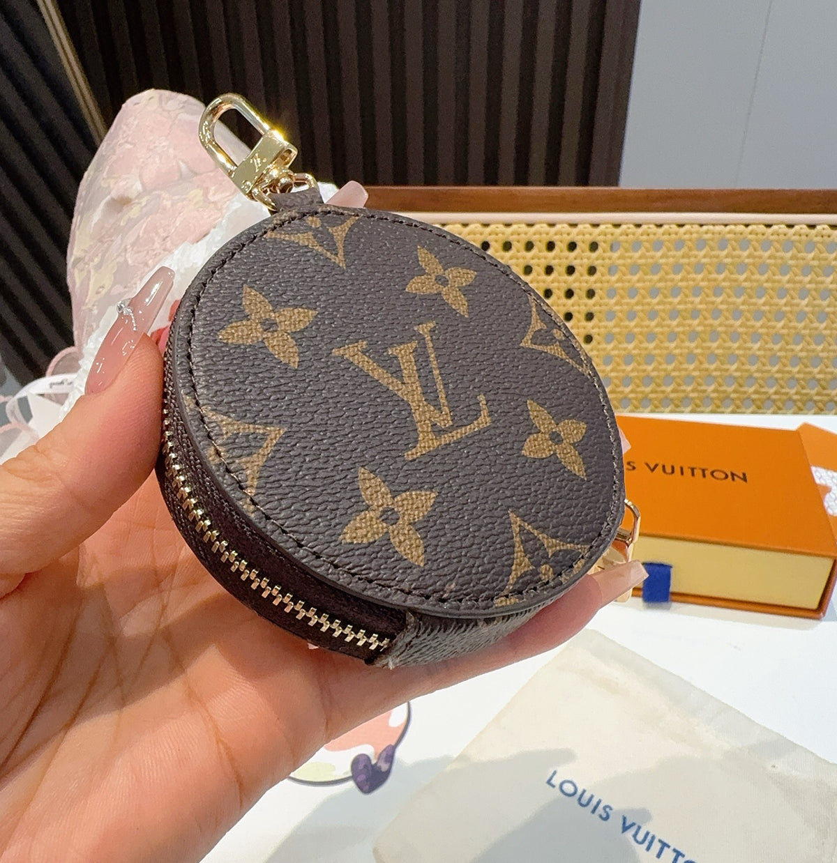LOUIS VUITTON Canvas Mini Bag Bag Charm