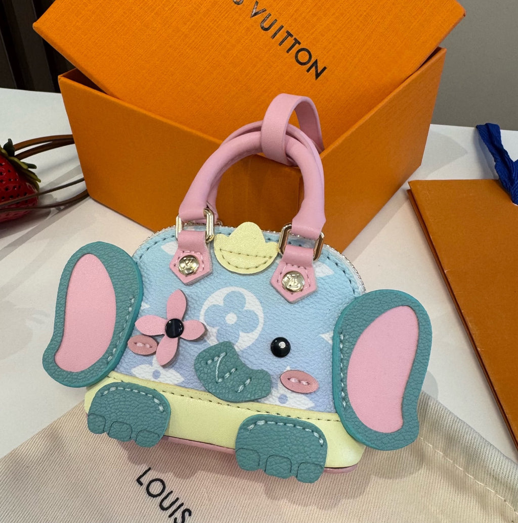 LOUIS VUITTON Metal Logo Mini Bag Bag Charm