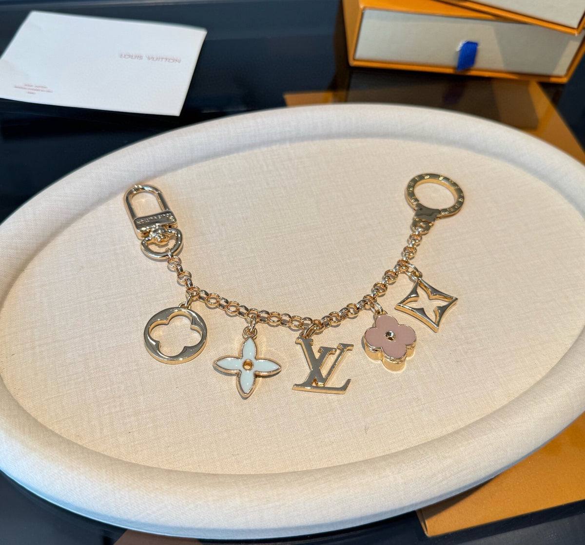 LOUIS VUITTON Canvas Bag Charm Keychain