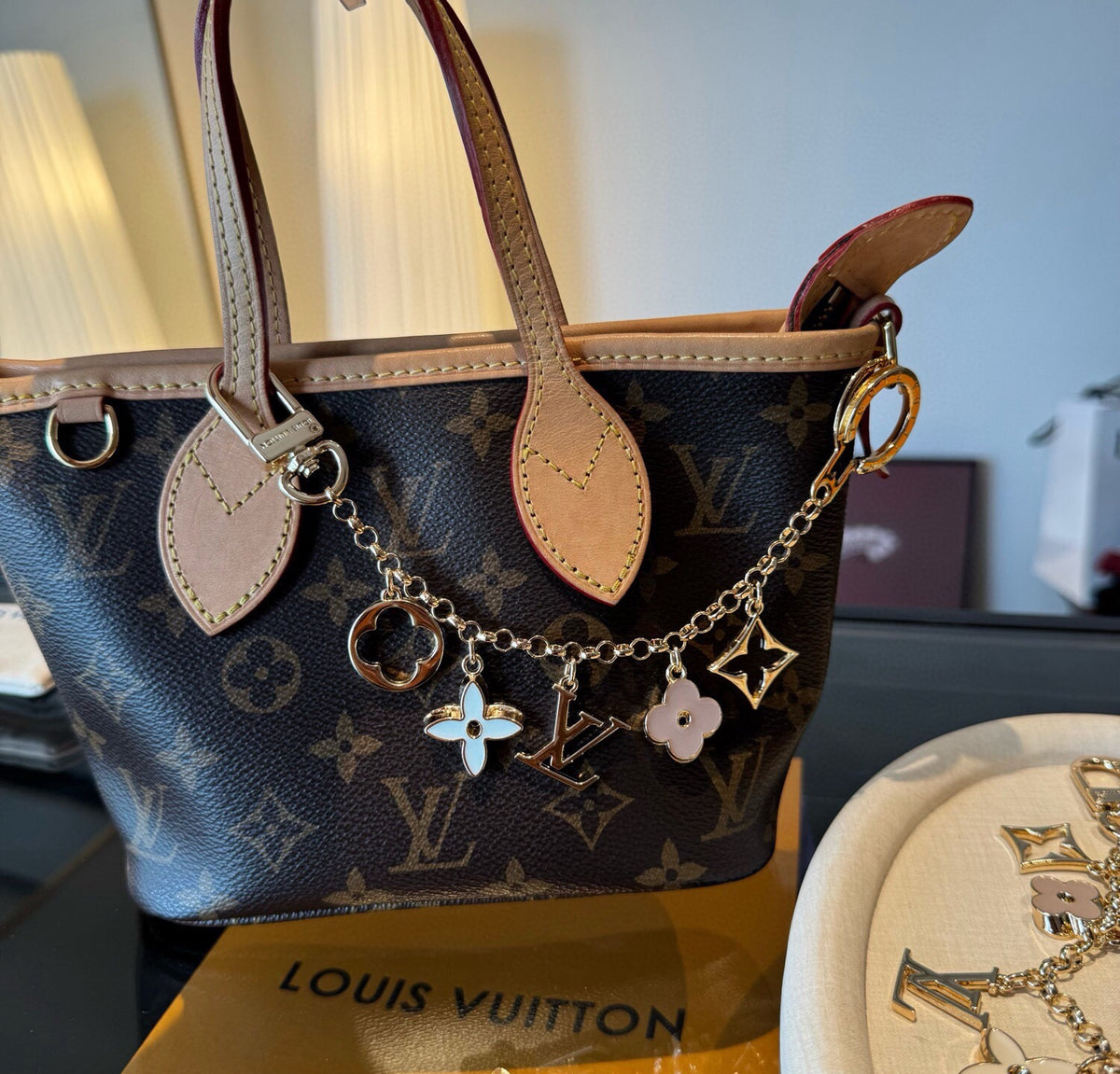 LOUIS VUITTON Canvas Bag Charm Keychain