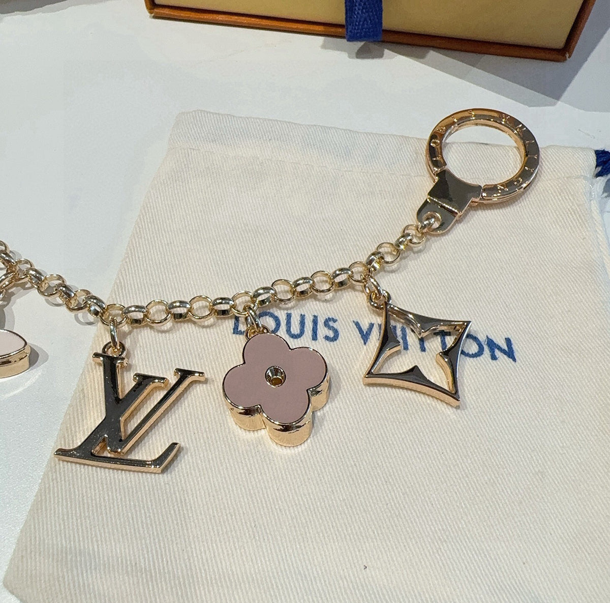 LOUIS VUITTON Canvas Bag Charm Keychain