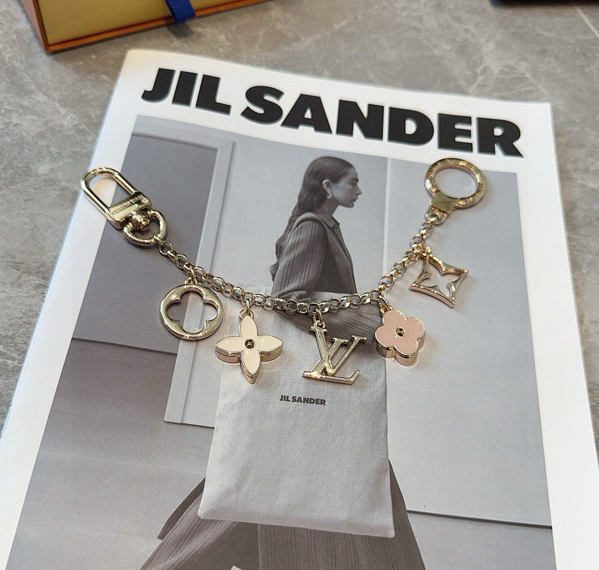 LOUIS VUITTON Canvas Bag Charm Keychain