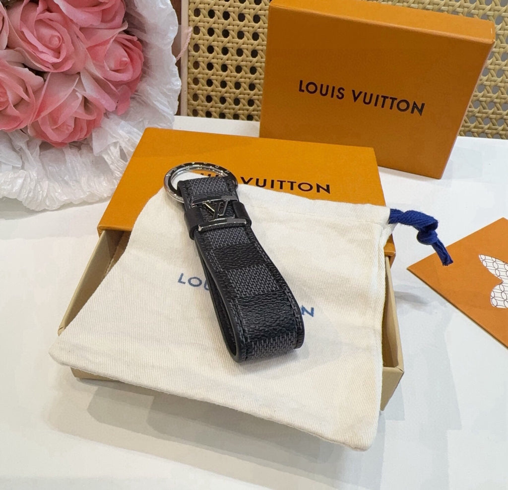 LOUIS VUITTON Logo Bag Charm Keychain