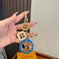LOUIS VUITTON Canvas Metal Bag Charm Keychain