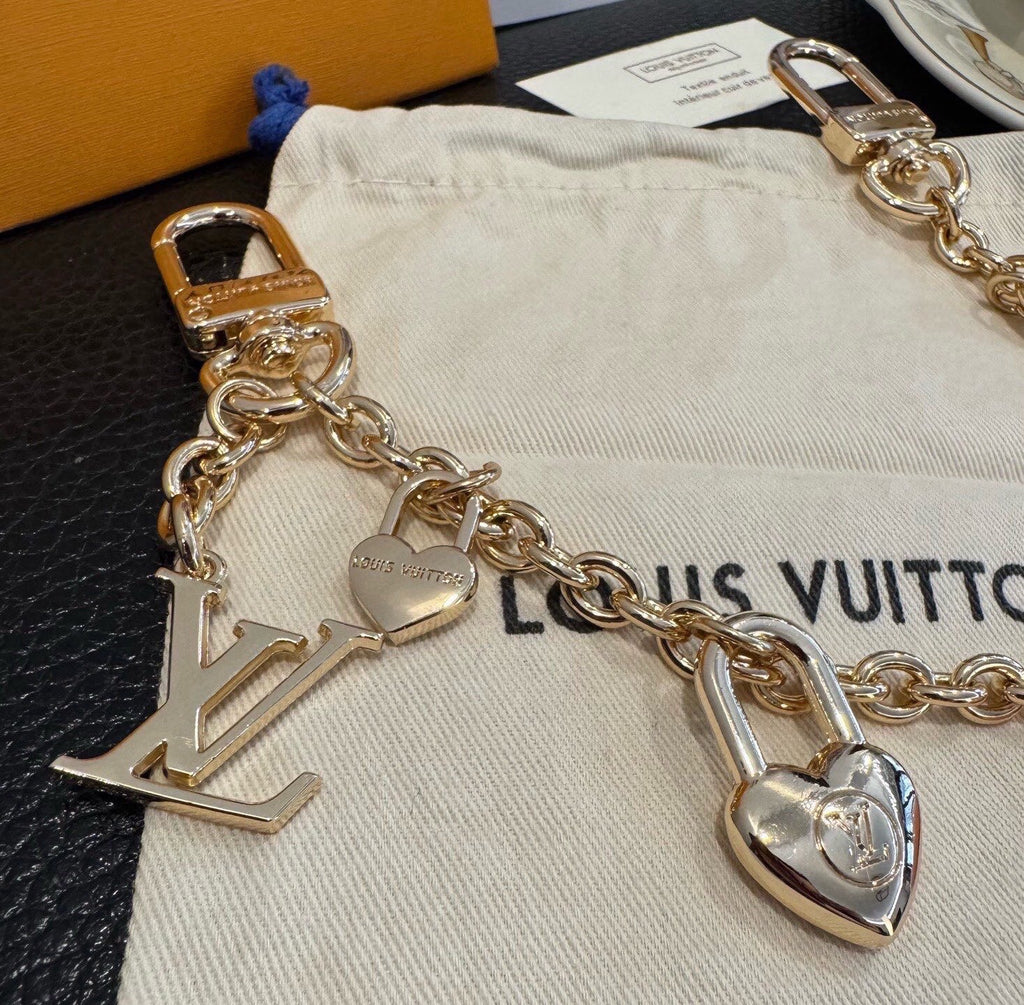 LOUIS VUITTON Canvas Cherry Blossom Bag Charm Keychain