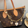 LOUIS VUITTON Canvas Cherry Blossom Bag Charm Keychain