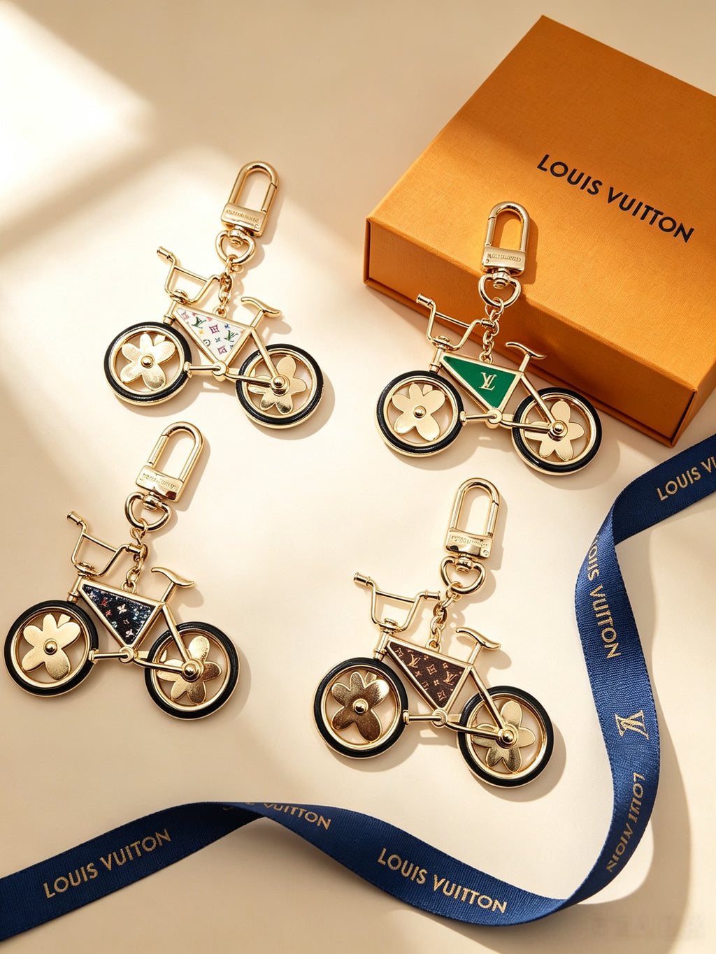 Metal Logo Bag Charm Keychain