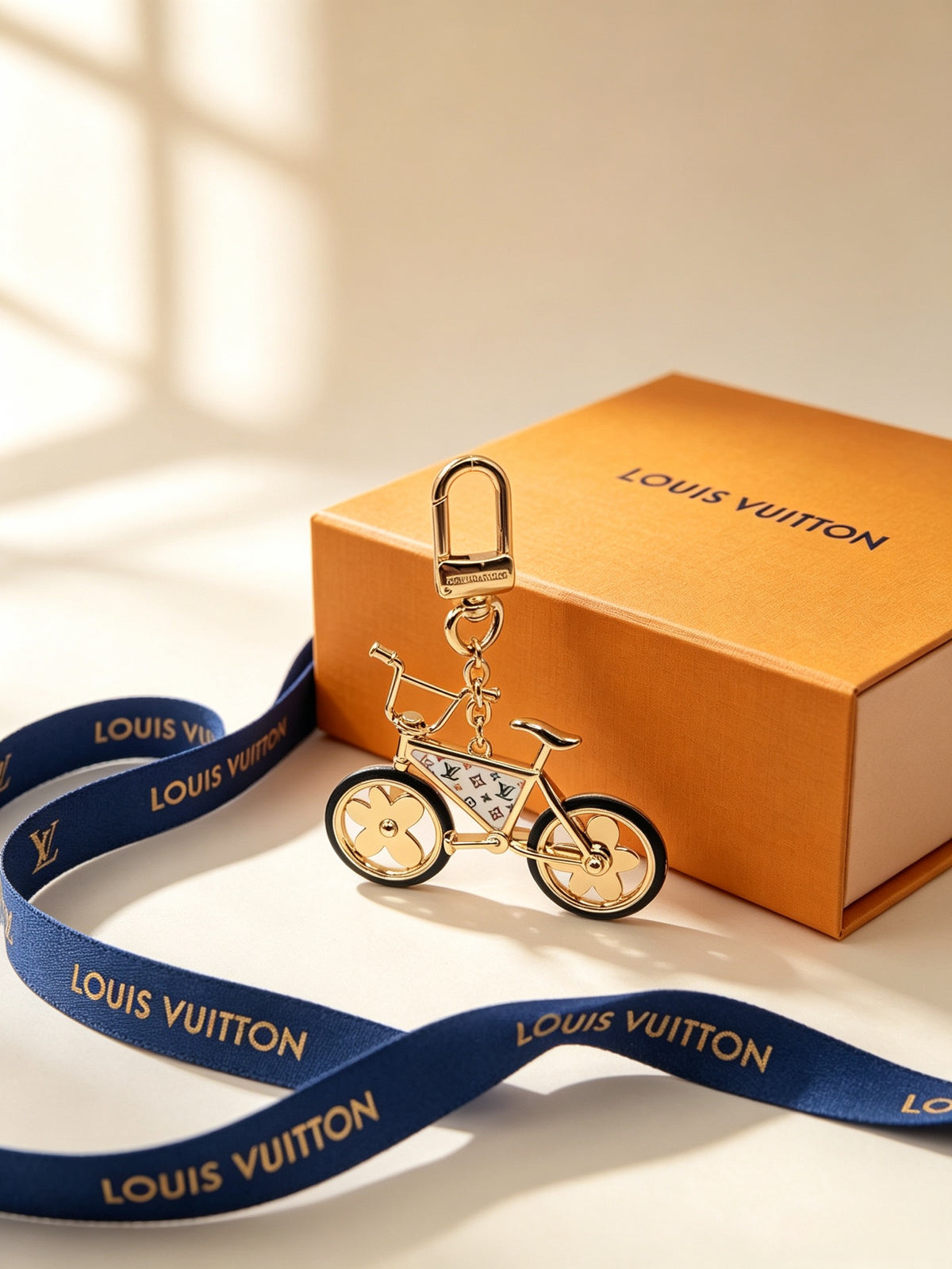 Metal Logo Bag Charm Keychain