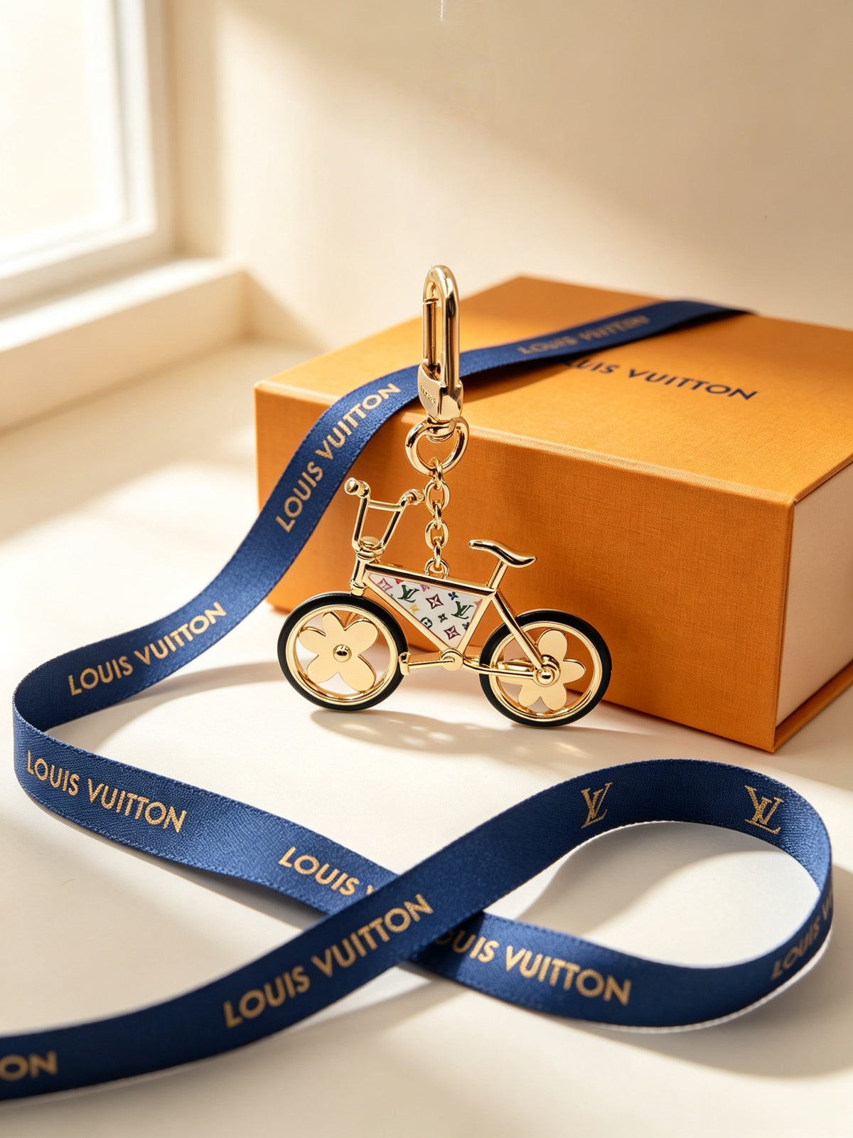 Metal Logo Bag Charm Keychain