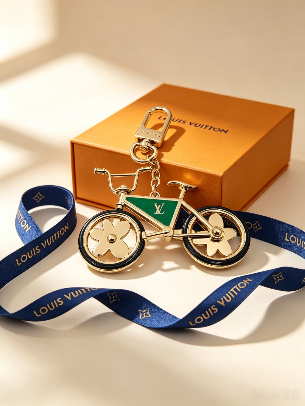 Metal Logo Bag Charm Keychain