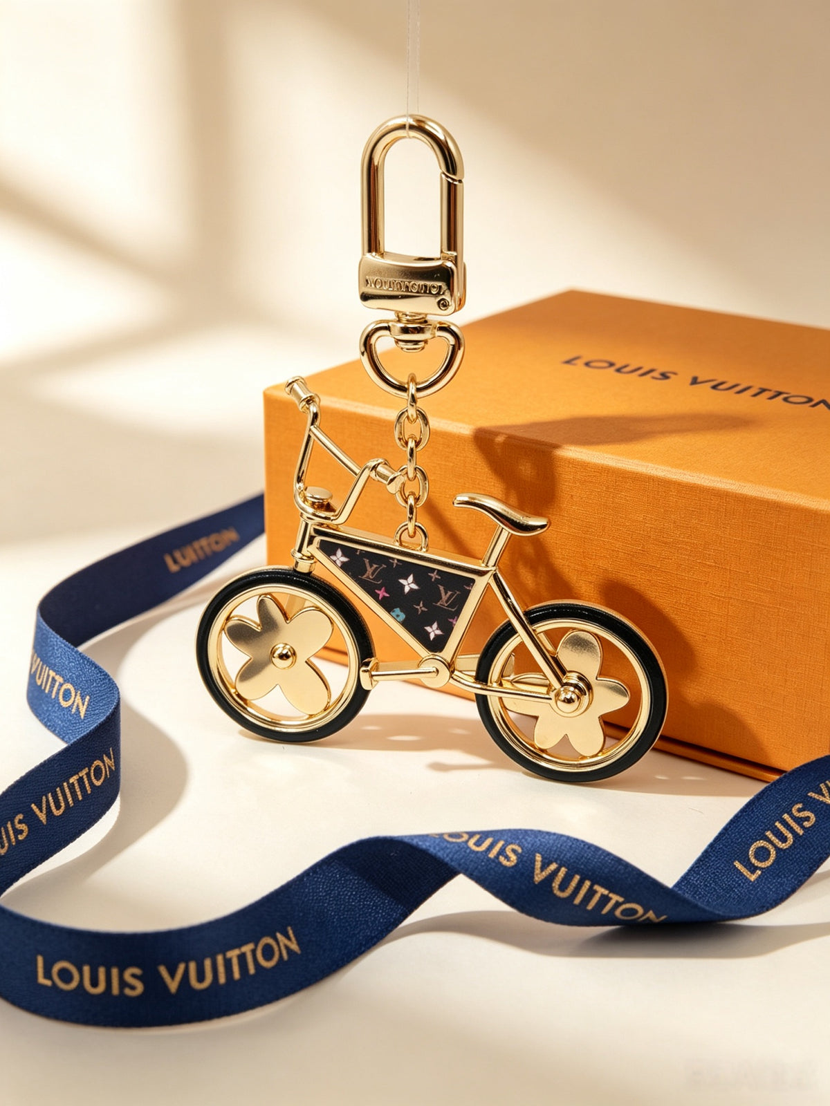 Metal Logo Bag Charm Keychain