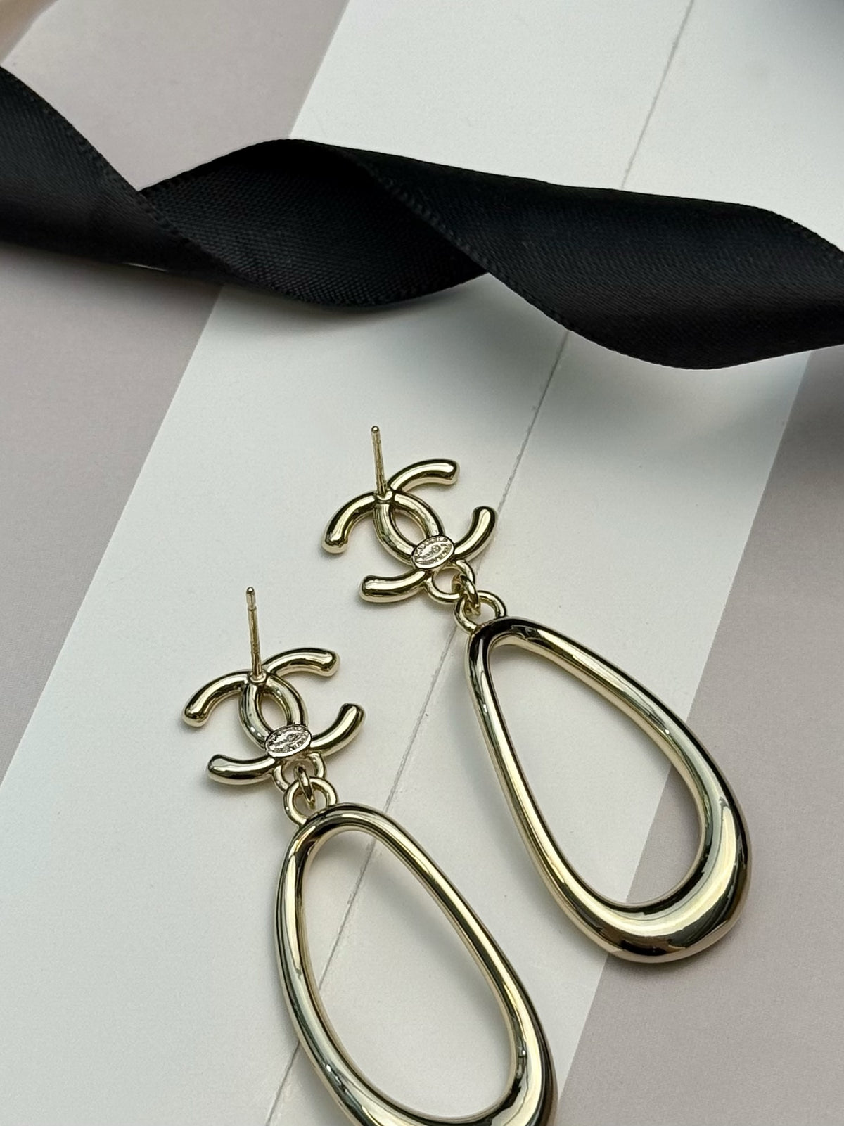 CHANEL Gold-Tone Earrings