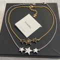 CHANEL Enamel Double-C Star Necklace