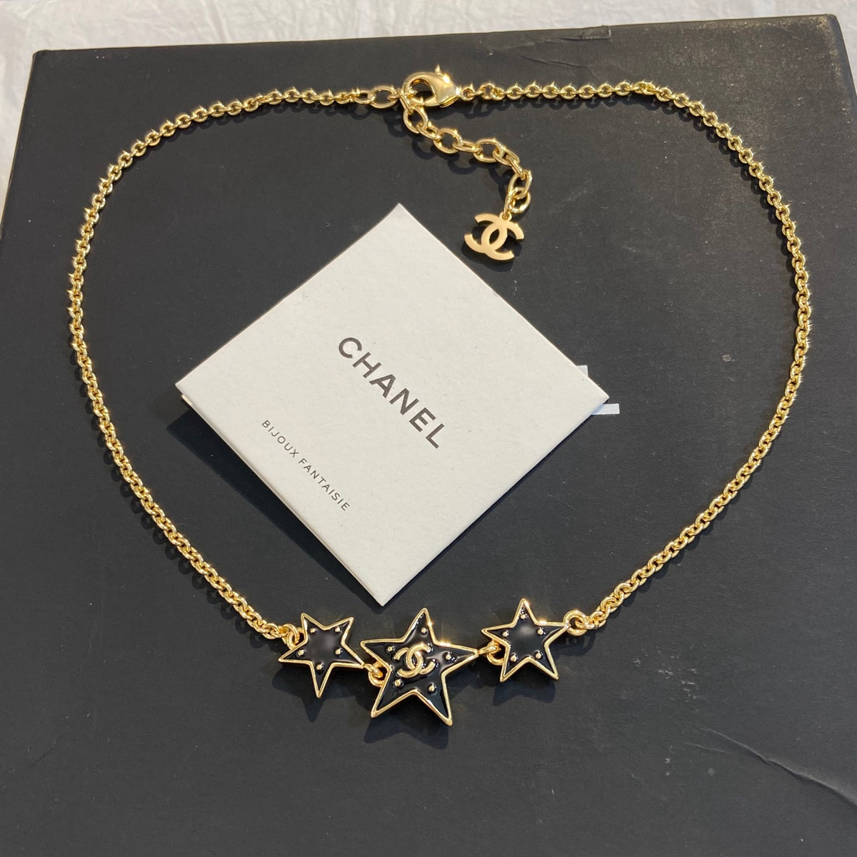 CHANEL Enamel Double-C Star Necklace