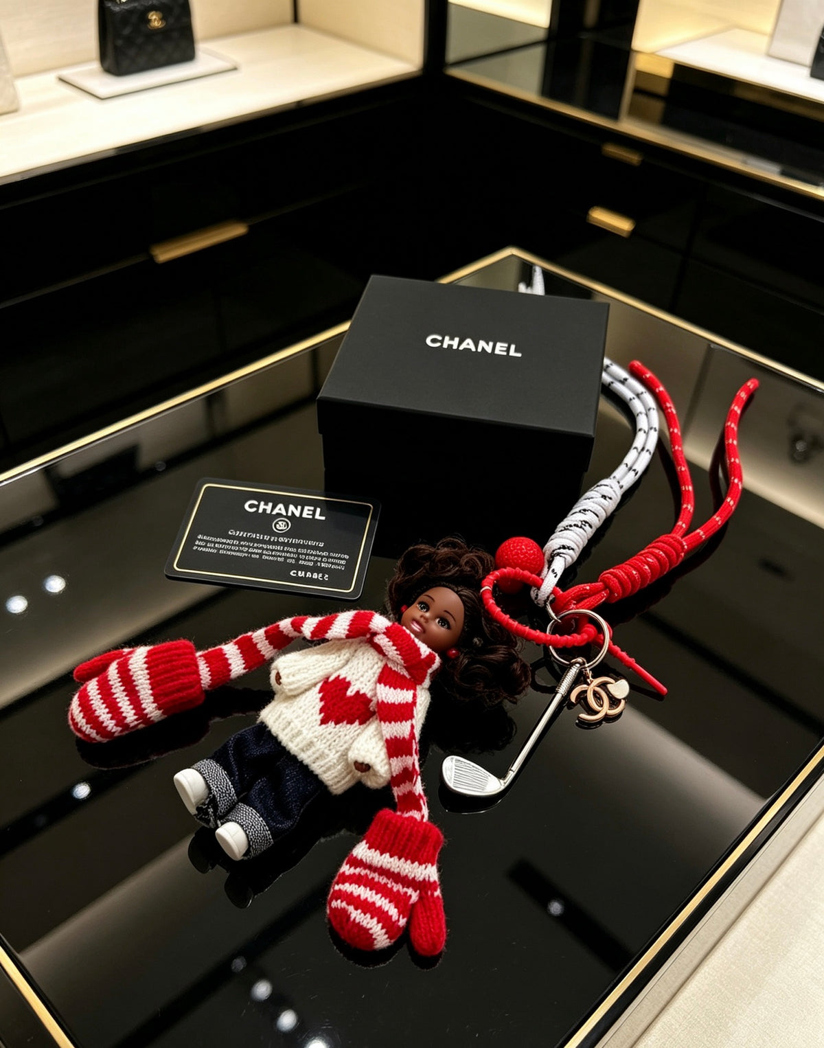 CHANEL Bag Charm Keychain