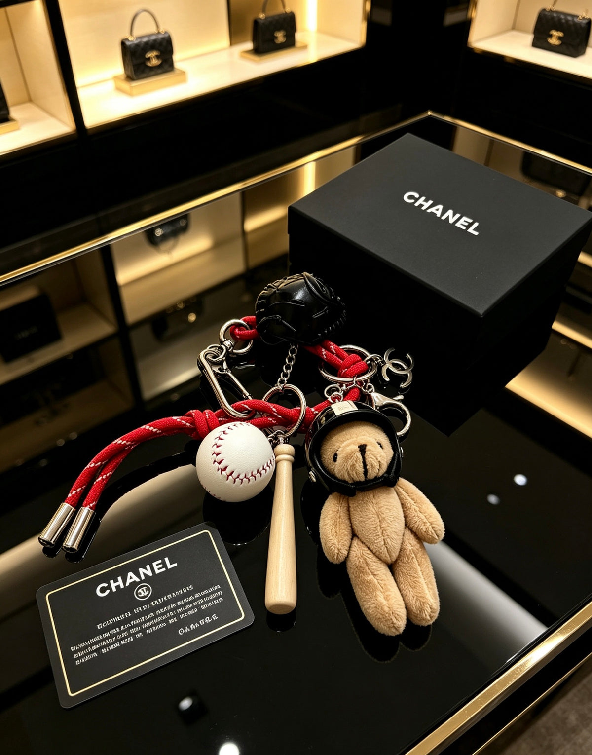 CHANEL Bag Charm Keychain