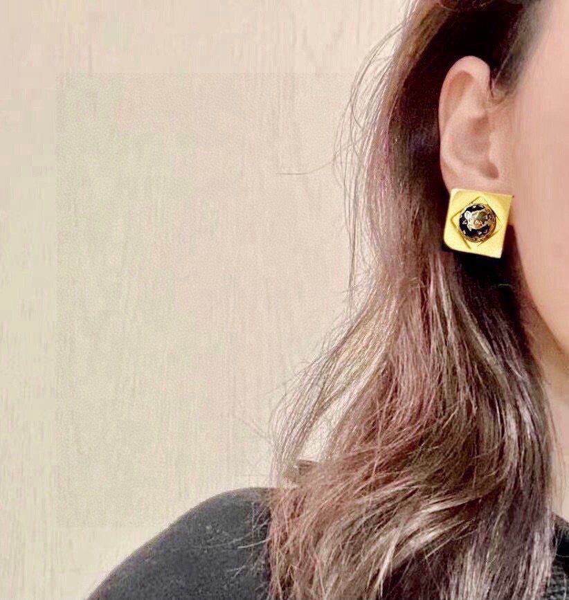 CELINE Gold-Tone Earrings