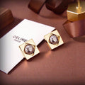 CELINE Gold-Tone Earrings