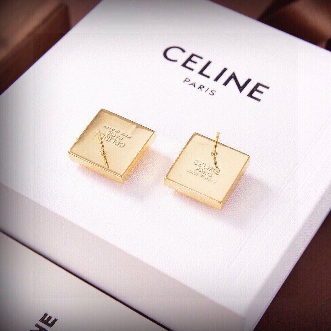 CELINE Gold-Tone Earrings