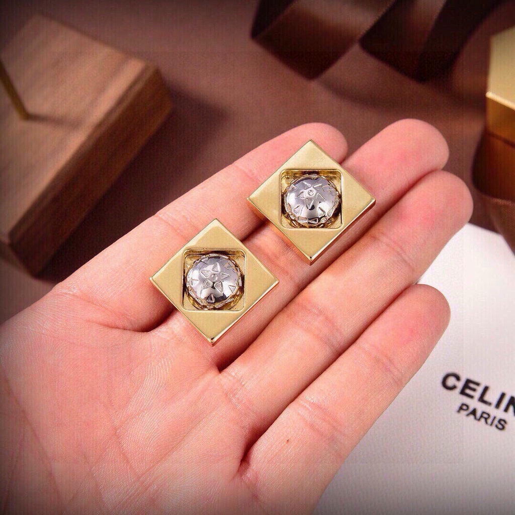 CELINE Gold-Tone Earrings