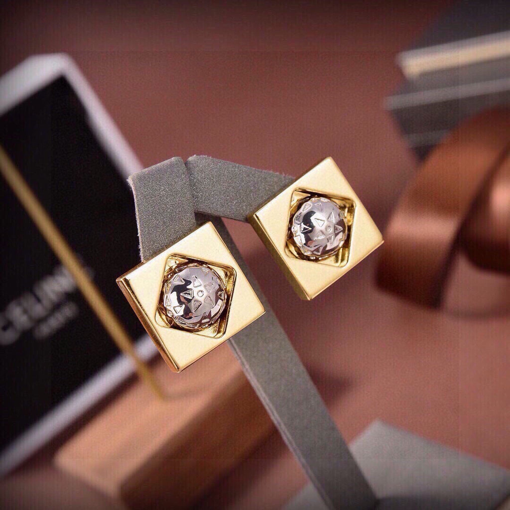 CELINE Gold-Tone Earrings