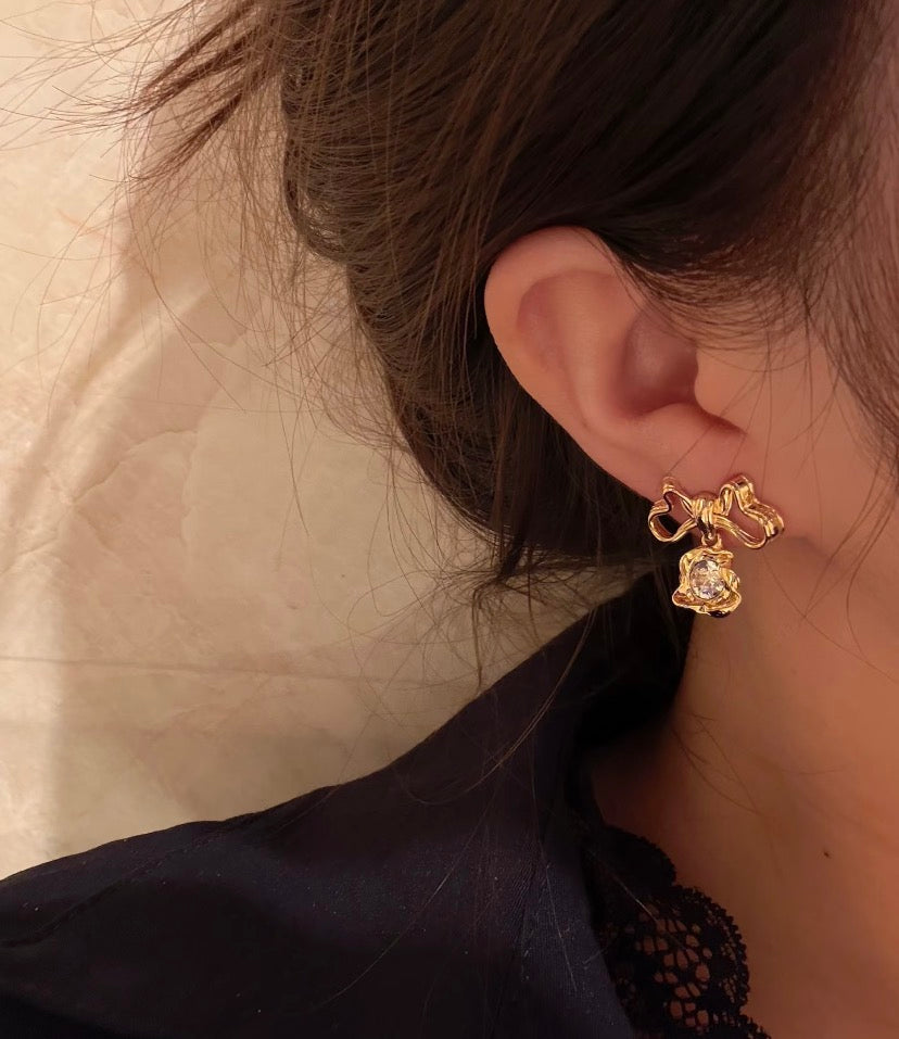 Bow Tassel Earrings