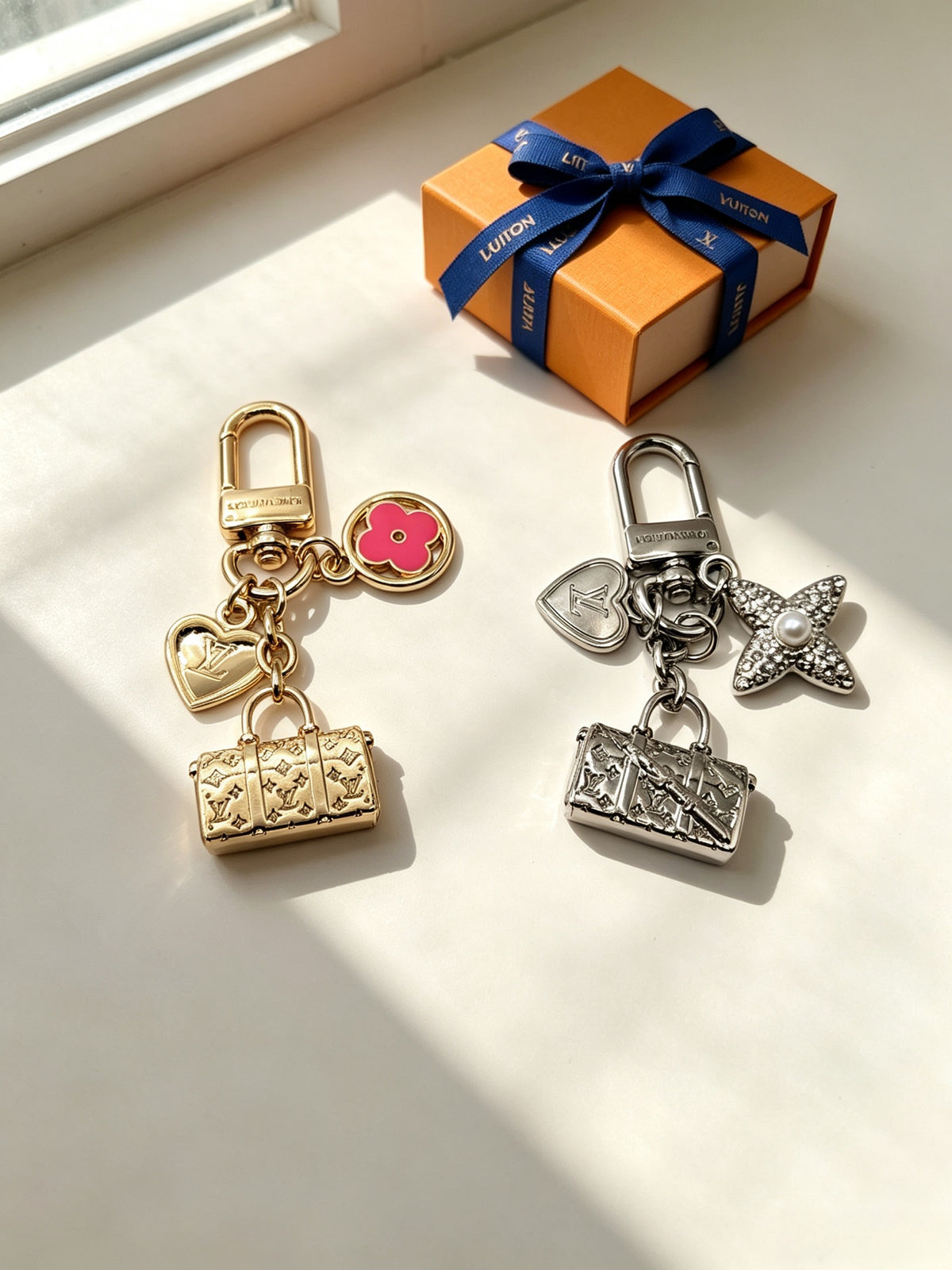 Metal Flower Mini Bag Bag Charm