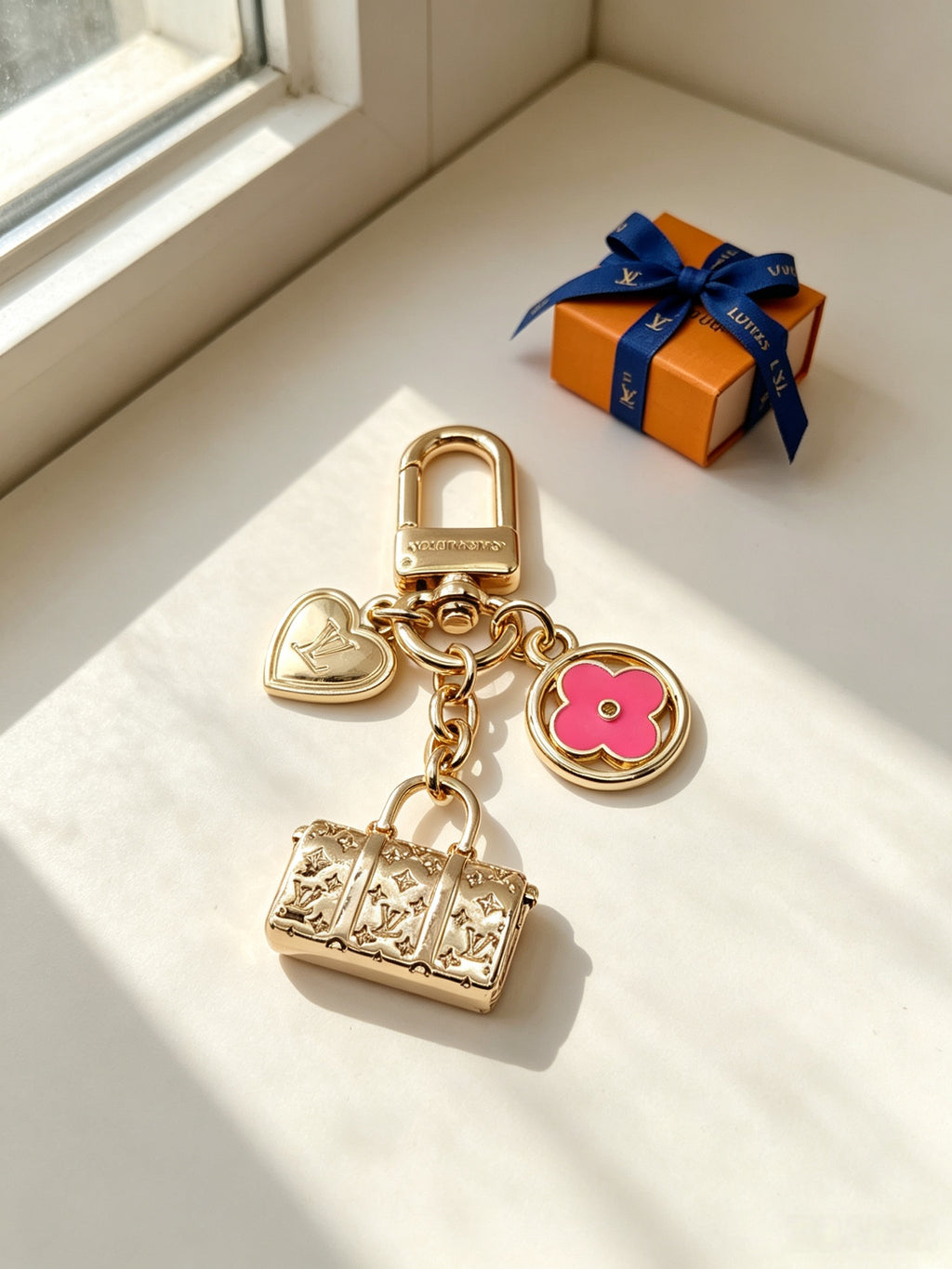 Metal Flower Mini Bag Bag Charm