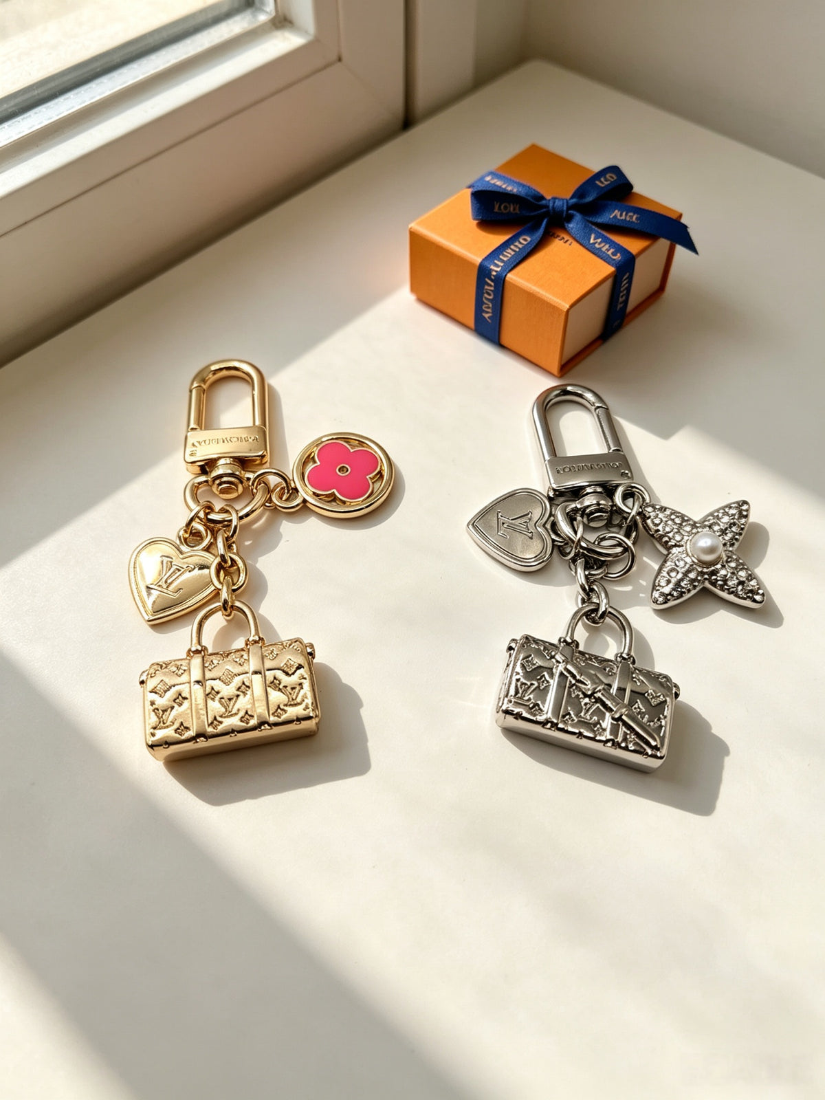 Metal Flower Mini Bag Bag Charm