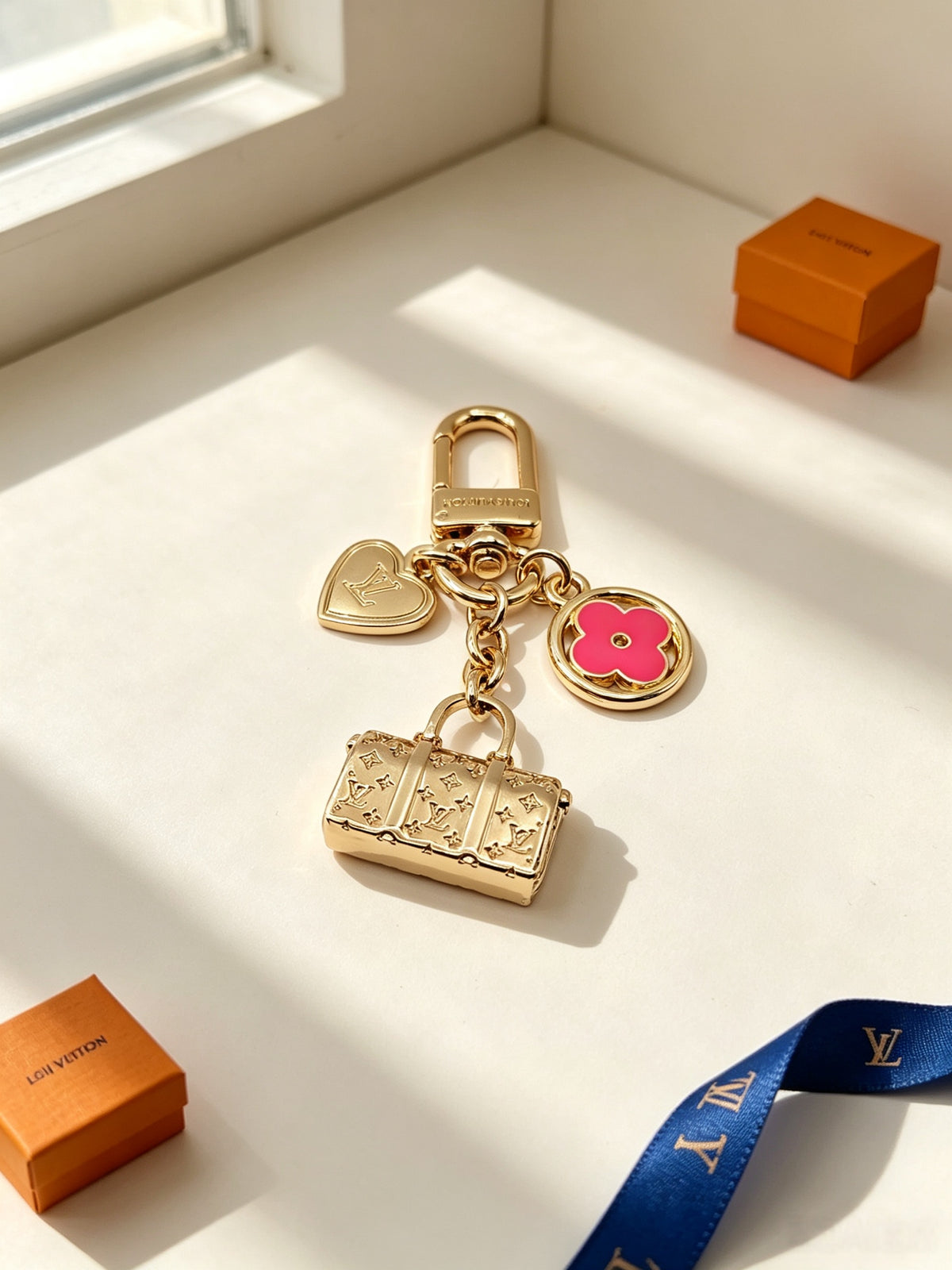 Metal Flower Mini Bag Bag Charm