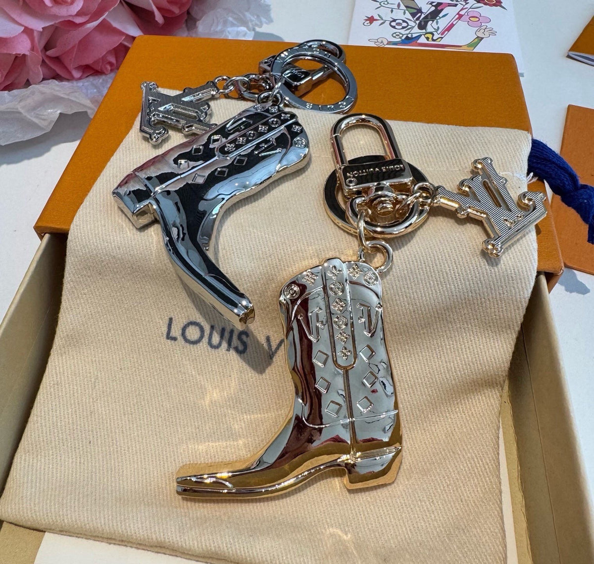 Logo Bag Charm Keychain