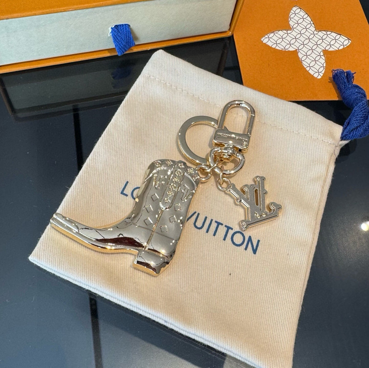 Logo Bag Charm Keychain