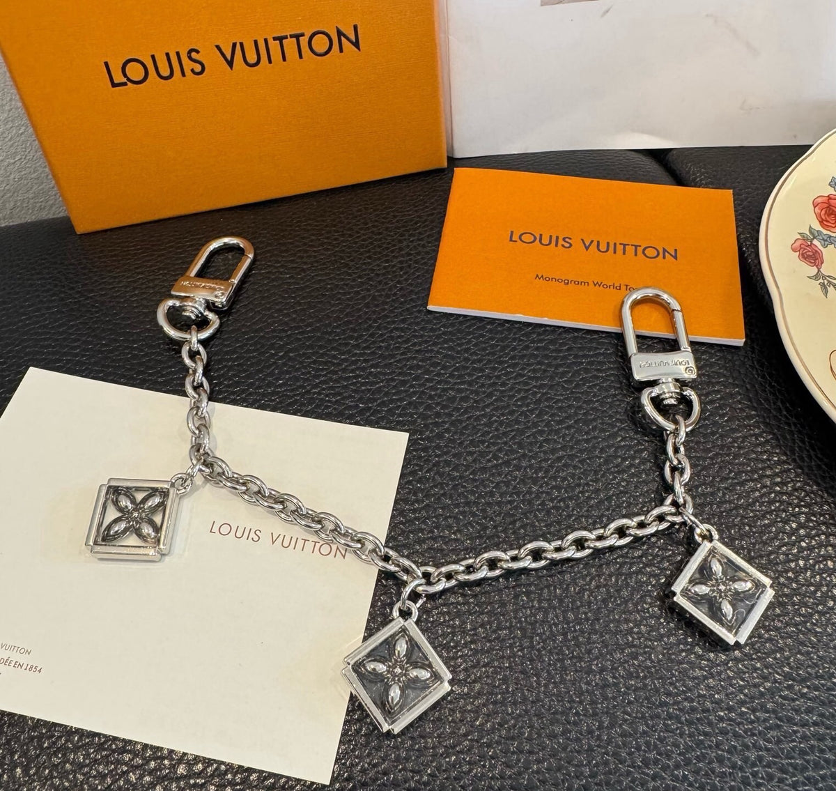 LOUIS VUITTON Metal Bag Charm Keychain