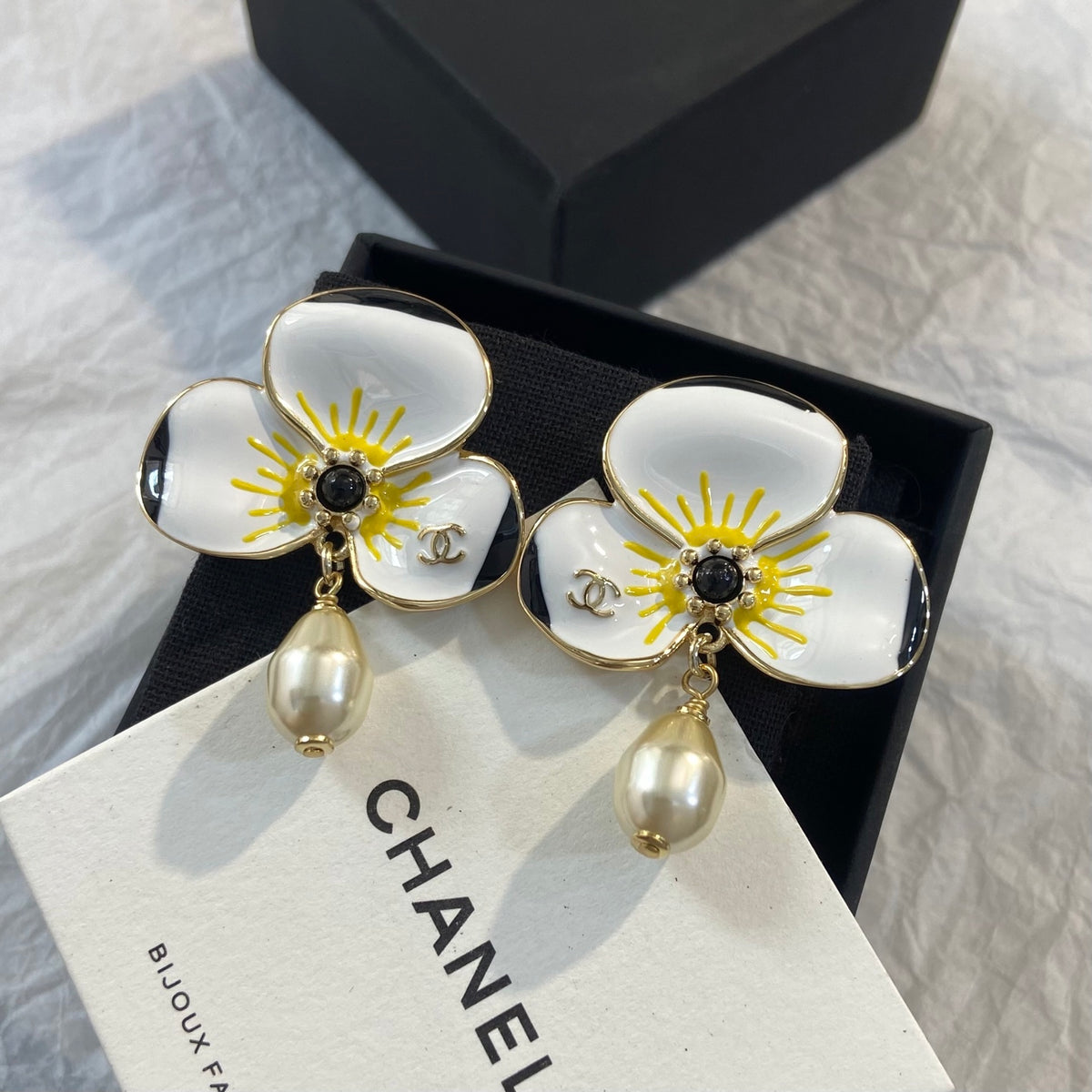 White Red Earrings