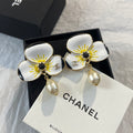 White Red Earrings
