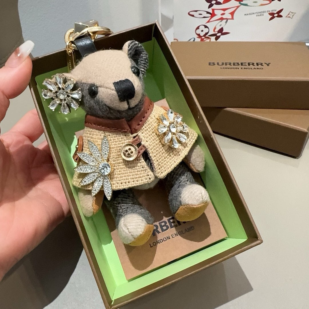 BURBERRY Metal Bag Charm Keychain