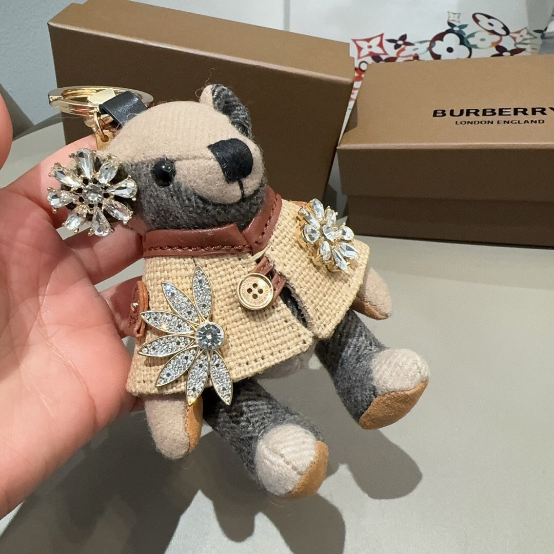 BURBERRY Metal Bag Charm Keychain