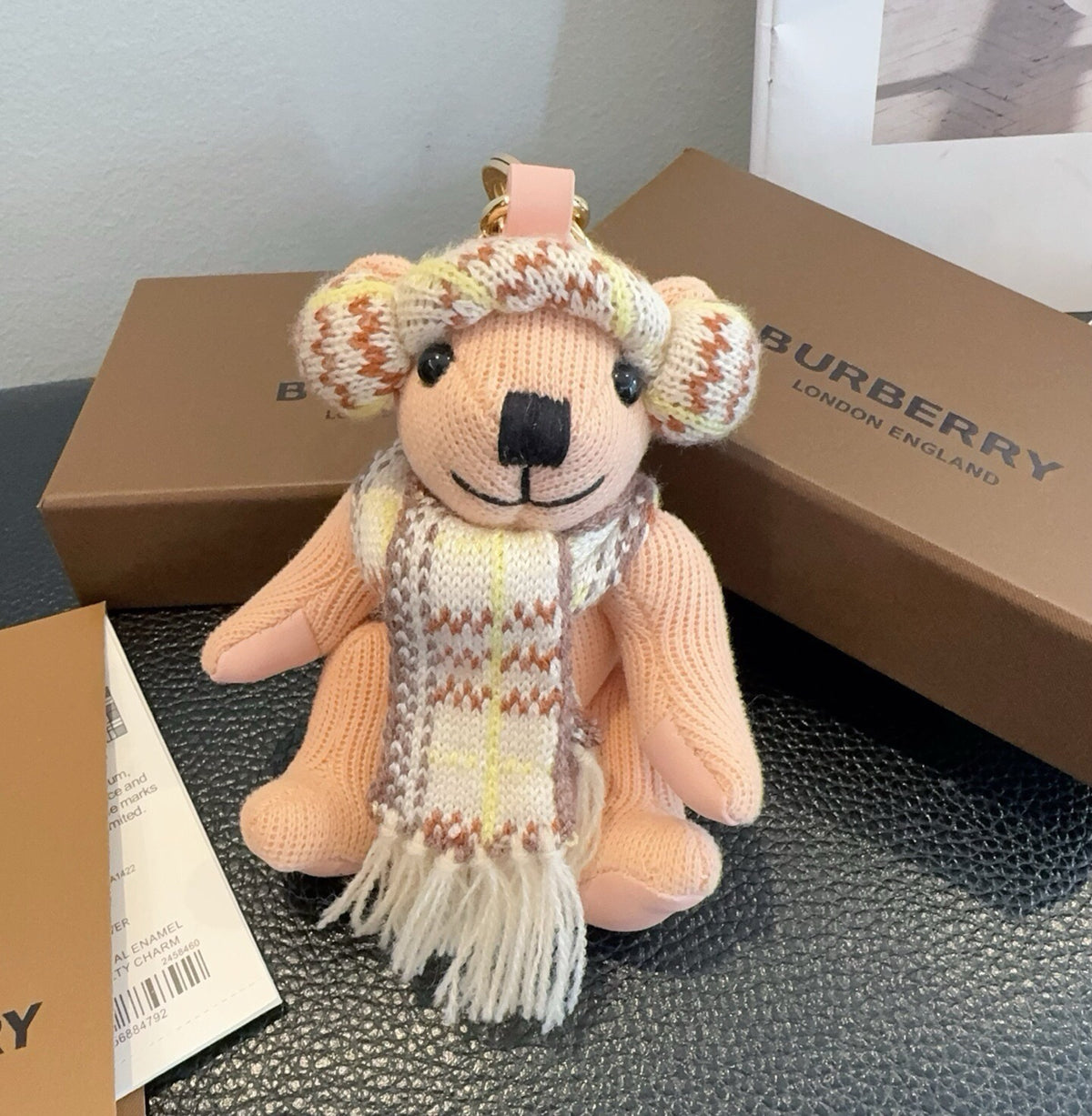 BURBERRY Metal Bag Charm Keychain