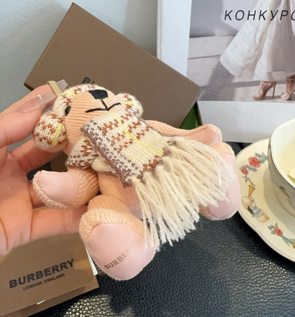 BURBERRY Metal Bag Charm Keychain