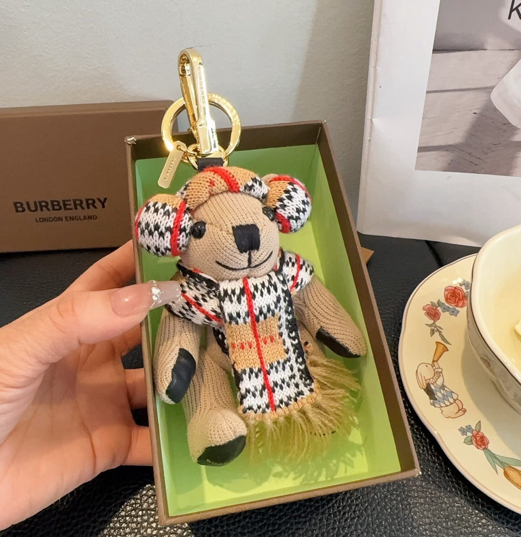 BURBERRY Metal Bag Charm Keychain