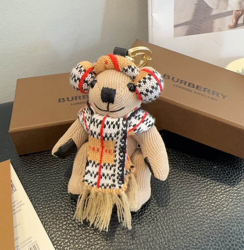 BURBERRY Metal Bag Charm Keychain