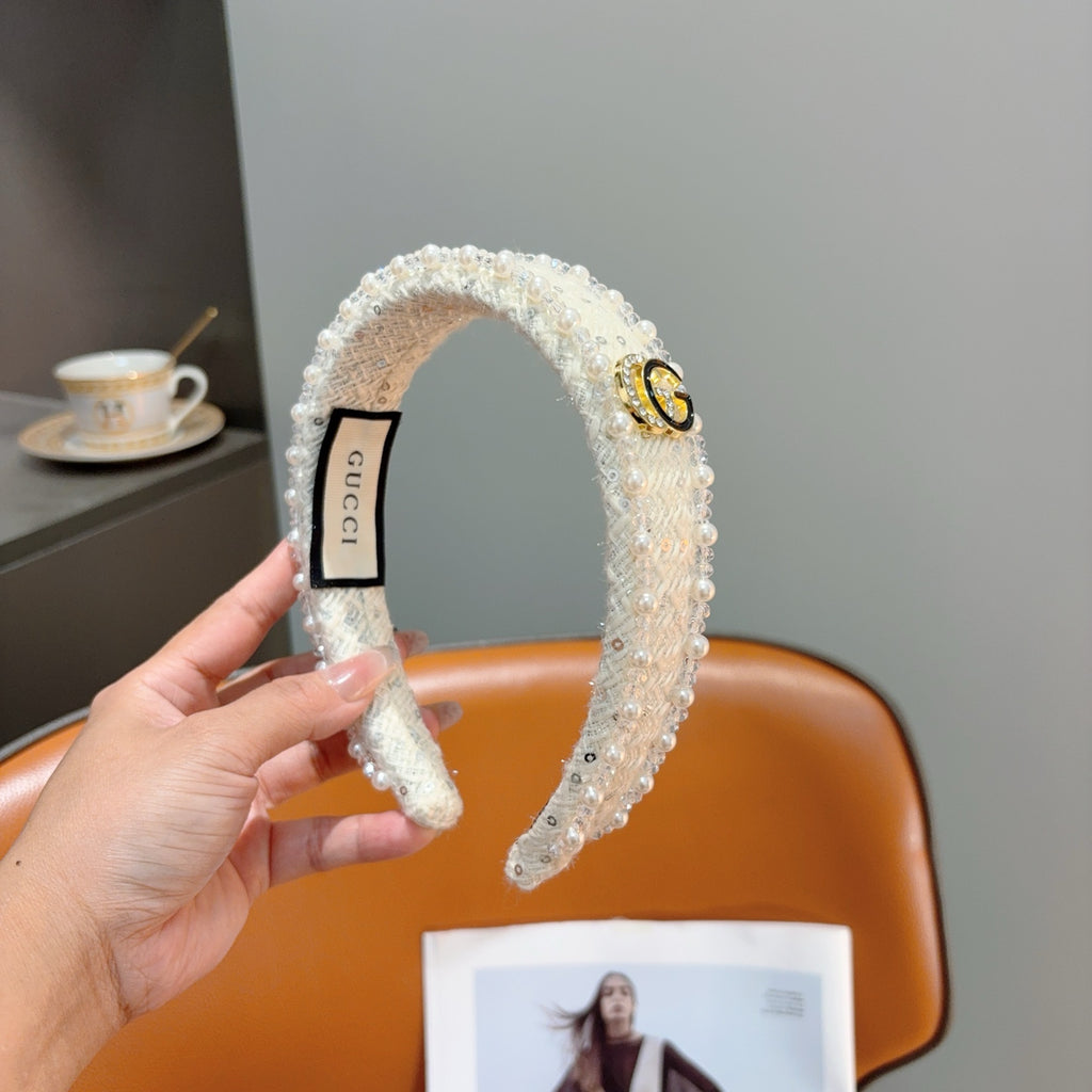 GUCCI Pearl Wide Vintage Headband