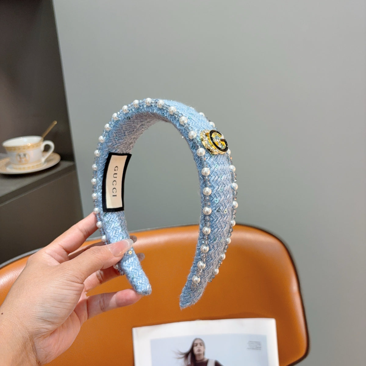 GUCCI Pearl Wide Vintage Headband