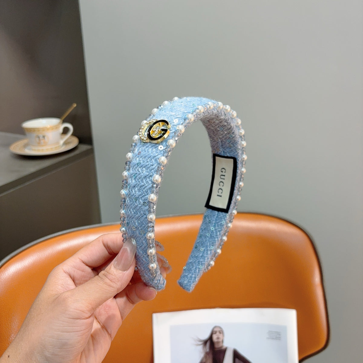 GUCCI Pearl Wide Vintage Headband