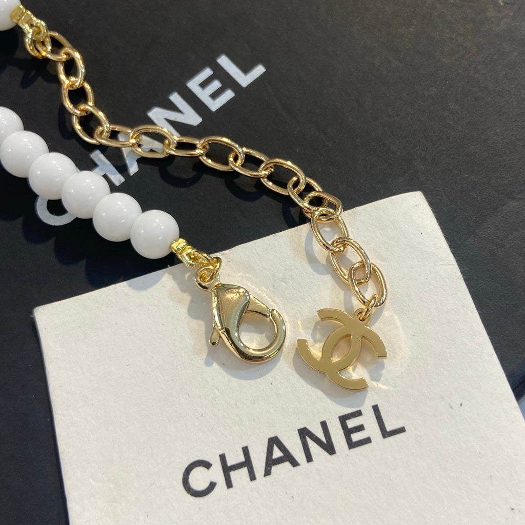 CHANEL Enamel Camellia Necklace