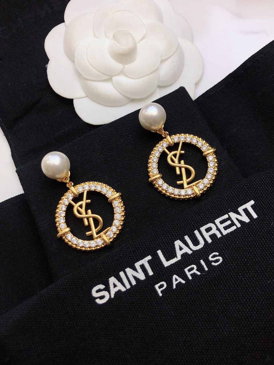 SAINT LAURENT Pearl Earrings