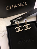 CHANEL Crystal Double-C Earrings